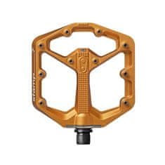 Crankbrothers Pedály Stamp 7 Small - hliníková platforma 100x100 mm, pro 37-43 EU, oranžová