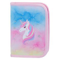 BAAGL BAAGL Školní penál klasik dvě chlopně Rainbow Unicorn