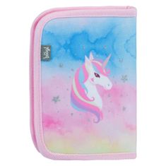 BAAGL BAAGL Školní penál klasik dvě chlopně Rainbow Unicorn