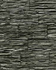 EDEM Tapeta imitace kamene EDEM 1003-34 reliéfní lesklá černá křemenná šedá žulová šedá 5,33 m2