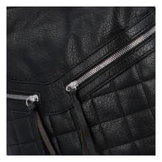 Newberry Dámská koženková crossbody taška s výrazným prošíváním Accor, černá
