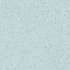Profhome Vliesová tapeta s květinoým vzorem Profhome 381003-GU lehce reliéfná lesklá tyrkysová světle modrá 5,33 m2
