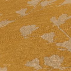Profhome Vliesová tapeta imitace plátna Profhome 387471-GU lehce reliéfná matná žlutá zlatá žlutá okrová 5,33 m2