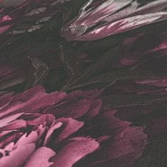 Profhome Vliesová tapeta s květinoým vzorem Profhome 385094-GU hladká matná fialová černá růžová šedá 5,33 m2
