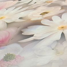 Profhome Vliesová tapeta s květinoým vzorem Profhome 387221-GU hladká matná bílá zelená pastelová fialová růžová 5,33 m2