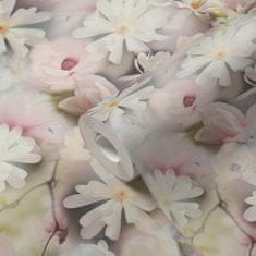 Profhome Vliesová tapeta s květinoým vzorem Profhome 387221-GU hladká matná bílá zelená pastelová fialová růžová 5,33 m2
