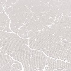 Profhome Vliesová tapeta s květinoým vzorem Profhome 305071-GU lehce reliéfná s kovovými akcenty bílá světle šedá stříbrná 5,33 m2