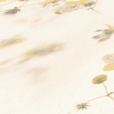 Profhome Vliesová tapeta s květinoým vzorem Profhome 387261-GU hladká matná žlutá krémová bledězelená 5,33 m2