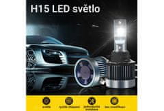 SEFIS LED žárovka H15 12V 35W bílá