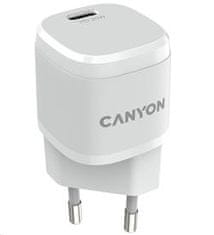 Canyon nabíječka do sítě H-20-05, 1x USB-C PD 20W, bílá