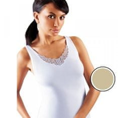 Amiatex Dámská košilka Ailin beige plus, béžová, 4XL