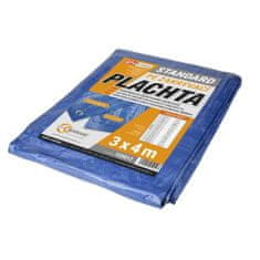 Enpro Plachta zakrývací STANDARD, 3 x 4 m, 70 g/m², modro - stříbrná, ENPRO