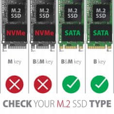 AXAGON Pouzdro na disk EEM2-SBC M.2