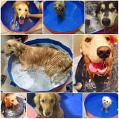 Bazen pro psy, Skládací bazén Pro děti a domácí zvířata (PVC, 80x30 cm, modrá) | FOLDIPOOL