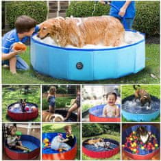 Bazen pro psy, Skládací bazén Pro děti a domácí zvířata (PVC, 80x30 cm, modrá) | FOLDIPOOL
