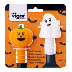 Vigar Sada 2 halloweenských silikonových zátek Duch a Dýně VIGAR