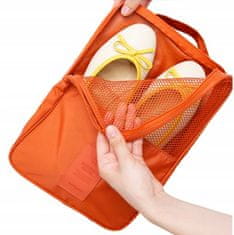 INNA Cestovní taška na boty do kufru šatní taška Organizér Trip Story 12,5 x 20,5 x 29,5 cm barva oranžová