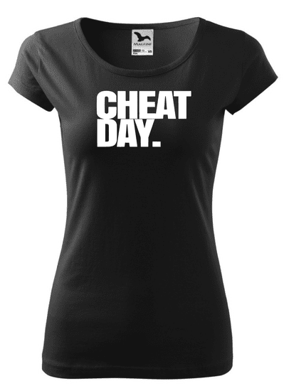 Fenomeno Dámské tričko Cheat day - černé Velikost: XS