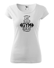 Fenomeno Dámské tričko Eat sleep gym - bílé Velikost: XS