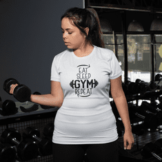 Fenomeno Dámské tričko Eat sleep gym - bílé Velikost: XS