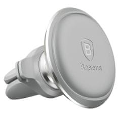 BASEUS Ventilation magnetický držák na mobil do auta, stříbrný