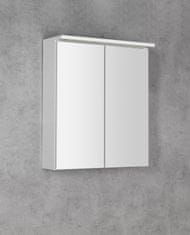 AQUALINE KAWA STRIP galerka s LED osvětlením 60x70x22cm, bílá WGL60S - Aqualine