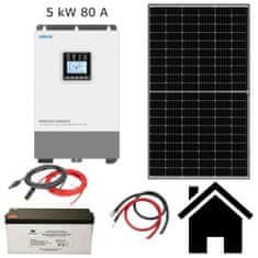 VS ELEKTRO Solární sestava - Hybrid II Kapacita AKU: 4×200Ah, Výkon FV: 6 panelů / 2,7 kWp