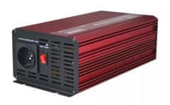 Carspa Měnič napětí P1000U-12, 12V/230V+USB, 1000W, čistá sinusovka