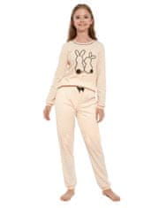 Cornette Dívčí pyžamo 961/151 Rabbits + Ponožky Gatta Calzino Strech, růžová, 98/104