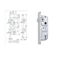 Hobes zadlabávací zámek dozický jednozápadový 040071, 02-03, řada 90/60, P-L (040071)