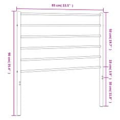 Vidaxl Kovové čelo postele bílé 80 cm