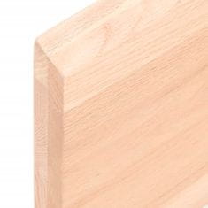 Vidaxl Stolní deska 120 x 40 x 4 cm neošetřené masivní dubové dřevo