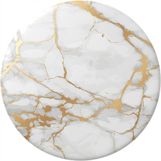 PopSockets PopGrip Gen.2, Gold Lutz Marble, bílo-zlatý mramor