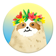 PopSockets PopGrip Gen.2, Aloha Sloth Gradient, lenochod na duhovém podkladu