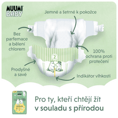 MUUMI BABY 2 Newborn 3–6 kg měsíční balení eko plen 174 ks