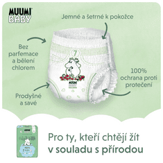 MUUMI BABY Pants 7 XL 16-26 kg měsíční balení kalhotkových eko plen 102 ks