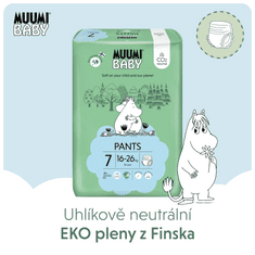 MUUMI BABY Pants 7 XL 16-26 kg kalhotkové eko pleny 34 ks