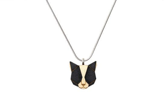 BeWooden Dámský dřevěný přívěsek na krk Black Cat Pendant