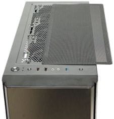MICRONICS skříň MASTER T4000/ bez zdroje/ ATX/ 1x USB3.0/ 2x USB2.0/ boční sklo/ přední ALU/ černá