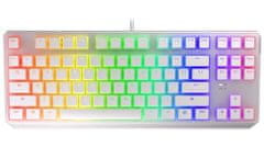 Endorfy herní klávesnice Thock TKL OWH Pudd.Kailh BR RGB /USB/ brown sw./ drátová / mechanická / US layout / bílá RGB