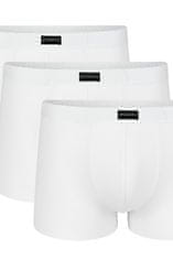 Amiatex Pánské boxerky 007 white 3 pack + Ponožky Gatta Calzino Strech, bílá, XL