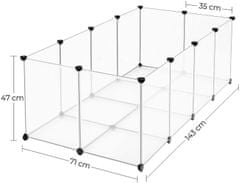 Songmics Ohrádka pro drobná zvířata variabilní 143 × 73 × 46 cm