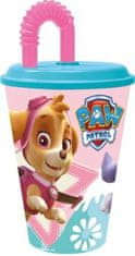 KN Plastový kelímek s brčkem - Paw Patrol (430ml)