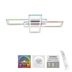 PAUL NEUHAUS LEUCHTEN DIREKT is JUST LIGHT LED stropní svítidlo 101,5x71cm, stříbrná barva, RGB Rainbow, stmívatelné CCT RGB plus 2700-5000K