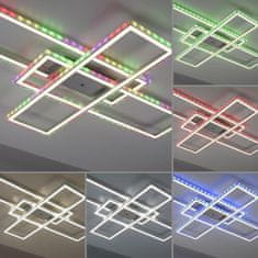 PAUL NEUHAUS LEUCHTEN DIREKT is JUST LIGHT LED stropní svítidlo 101,5x71cm, stříbrná barva, RGB Rainbow, stmívatelné CCT RGB plus 2700-5000K