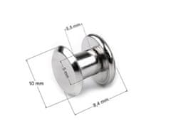 Kraftika 10pár ikl sedlářský nýt šroubovací 10 mm, nýty šrouby