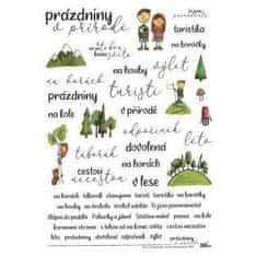 Kraftika Samolepky a5 - prázdniny v přírodě,