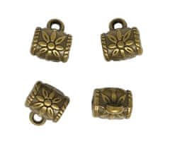 Kraftika 10pcs antique bronze velké díry evropské pandora styl