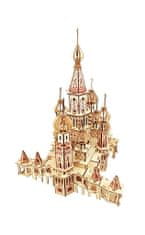 Kraftika Woodcraft dřevěné 3d puzzle chrám vasila blaženého přírodní