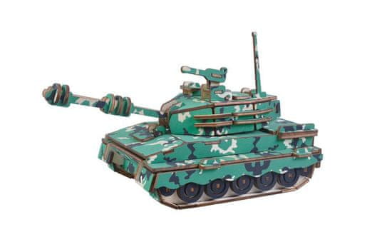 Kraftika Woodcraft dřevěné 3d puzzle střední tank